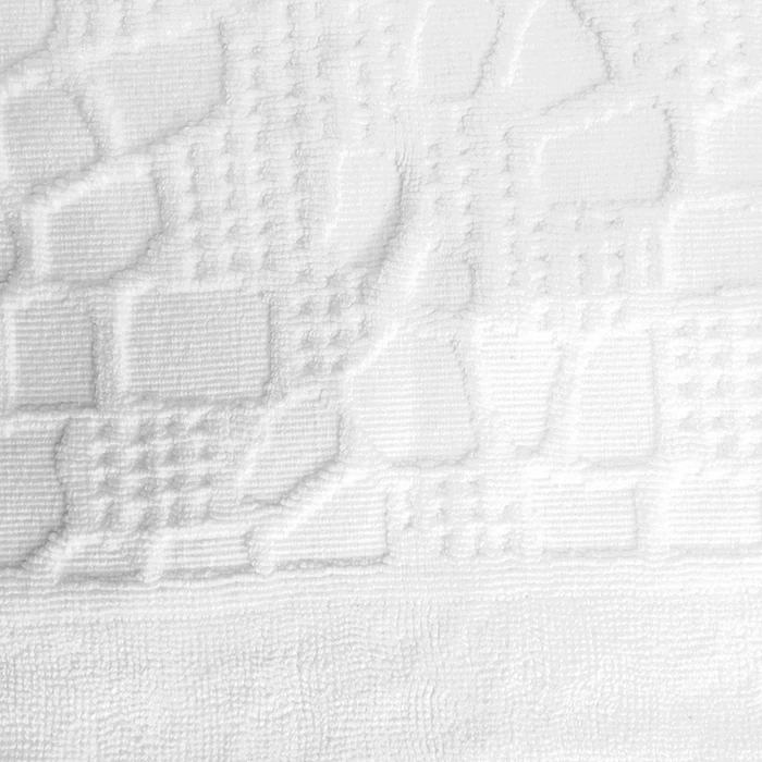 Wholesale custom manufacturer new star hotel linen white jacquard floor towel