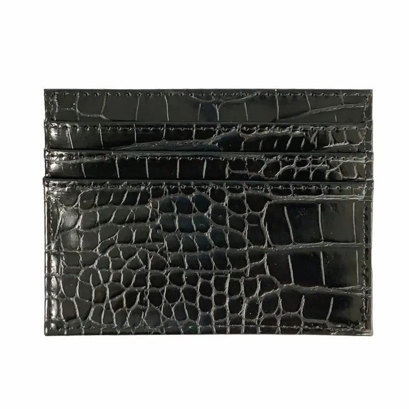 Classic Crocodile Pattern Card Holder Men Women Genuine Leather Leather Credit Card Case ID Card Holder Wallet Purse Pouch