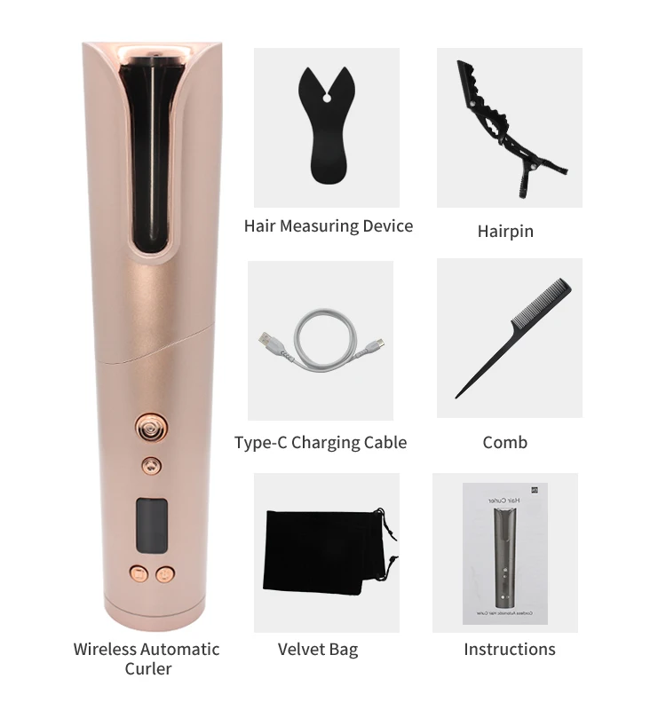 Automatic Cordless Hair Curler Rotating Rollers Hair Care and Styling Appliances Portable Wireless Auto Hair Curling Irons