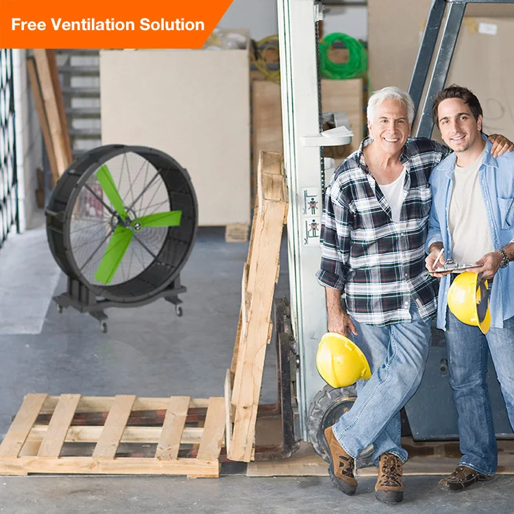 Hot sell fashion 1.5m diameter big portable mobile free standing BLDC hvls fan