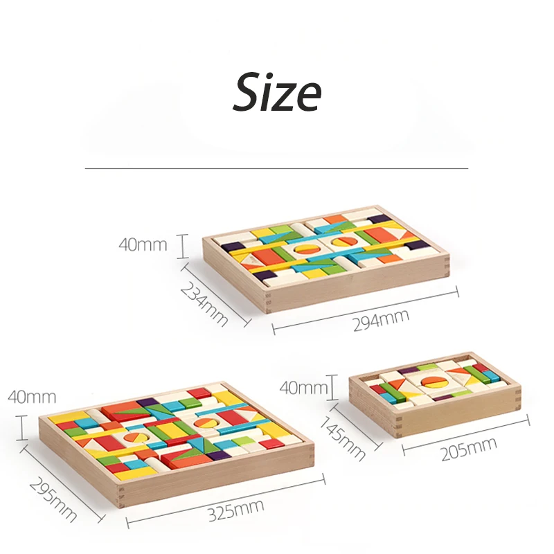 DIY Wooden Building Block for Kids Popular Wooden Blocks Building High Quality Wooden Building Blocks Wooden Toy Brick