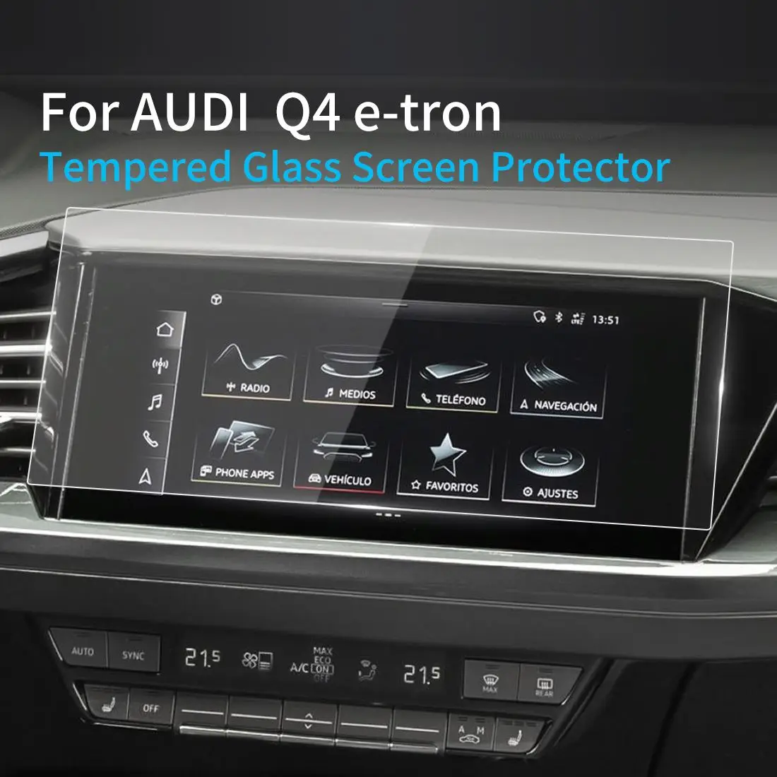 New Car Accessories Navigator GPS Tempered Glass Screen Protector Film For Audi A4 2023 Auto Audio Multimedia Guard Shield Film