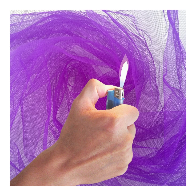 HG6142 Fireproof non-flammable net fire retardant mesh fabric flame retardant tulle