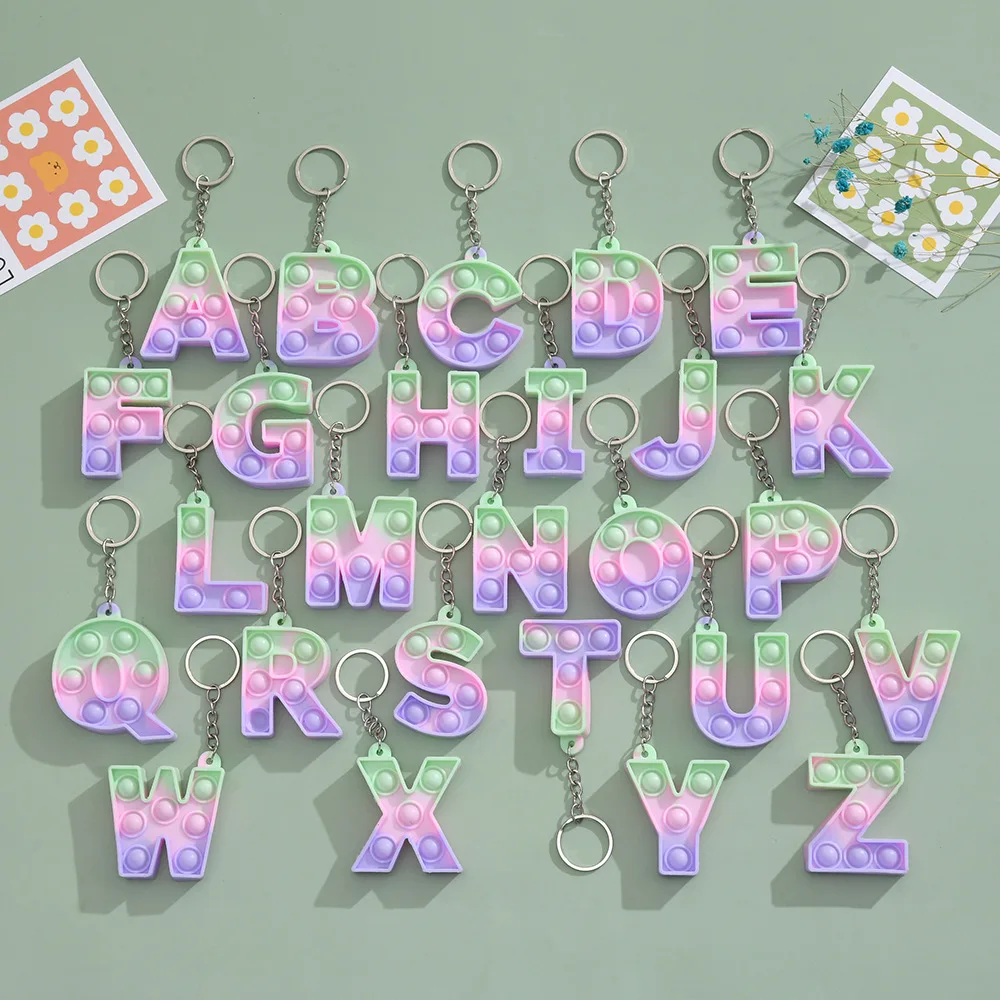 Wholesales Rat Killer Pioneer Letter Hanger Colorful Fun Puzzle Decompression Hanger Keychain