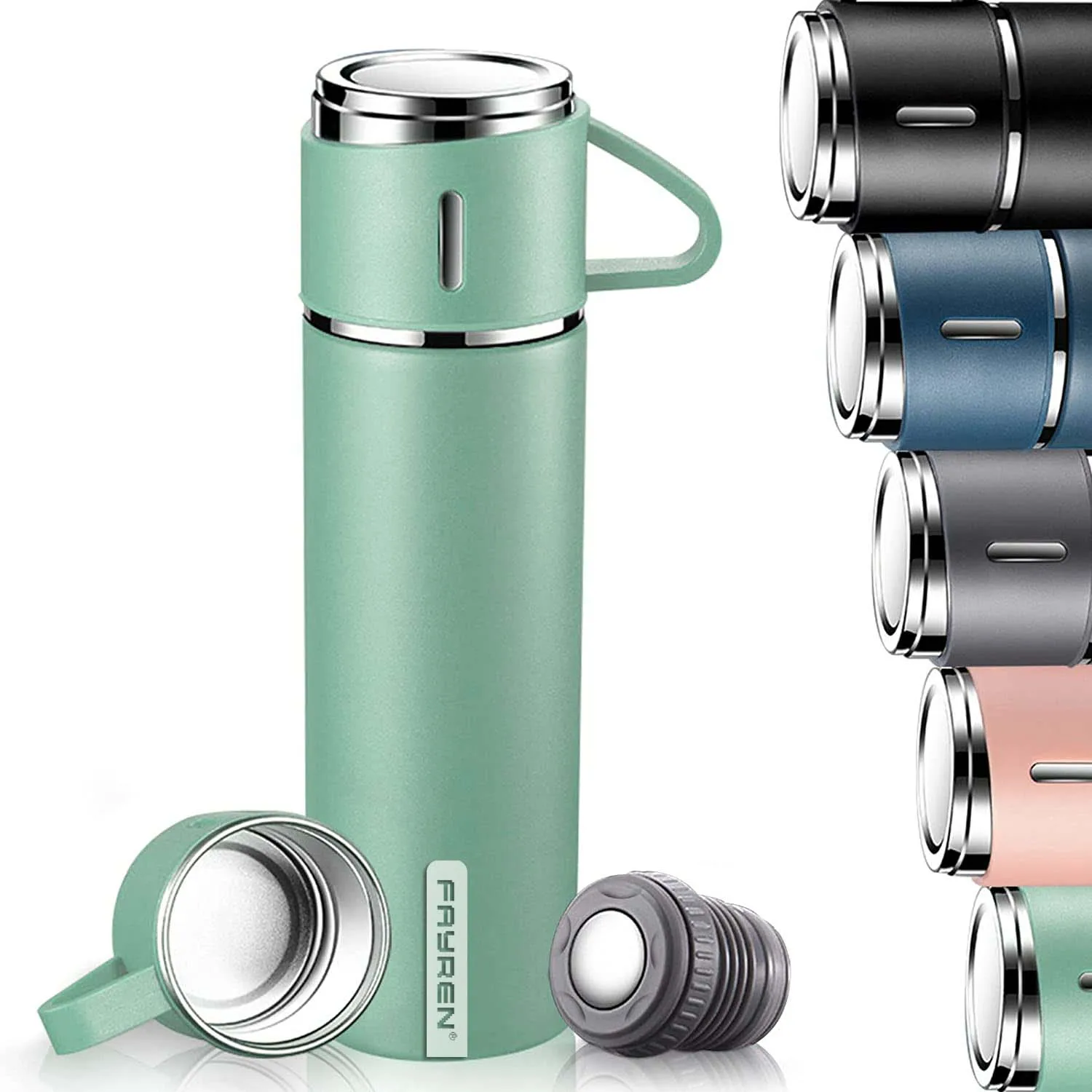 Custom Logo Travel Coffee Outdoor Tea Stainless Steel Vacuum Flask Thermos Mug Gift Set For Corporate Business