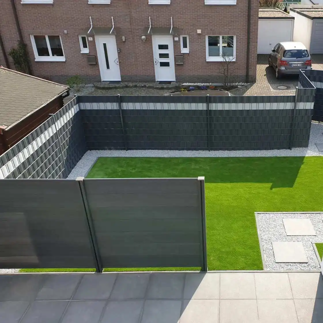 Factory Wpc Fence Boards Modern Outdoor Wood Plastic Panel 6x8