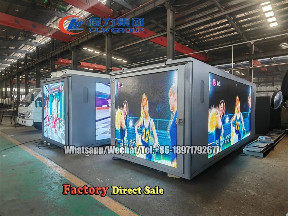 3 sides Full Color Mobile Led Vehicles Advertising Equipment Led Truck Body For Sale