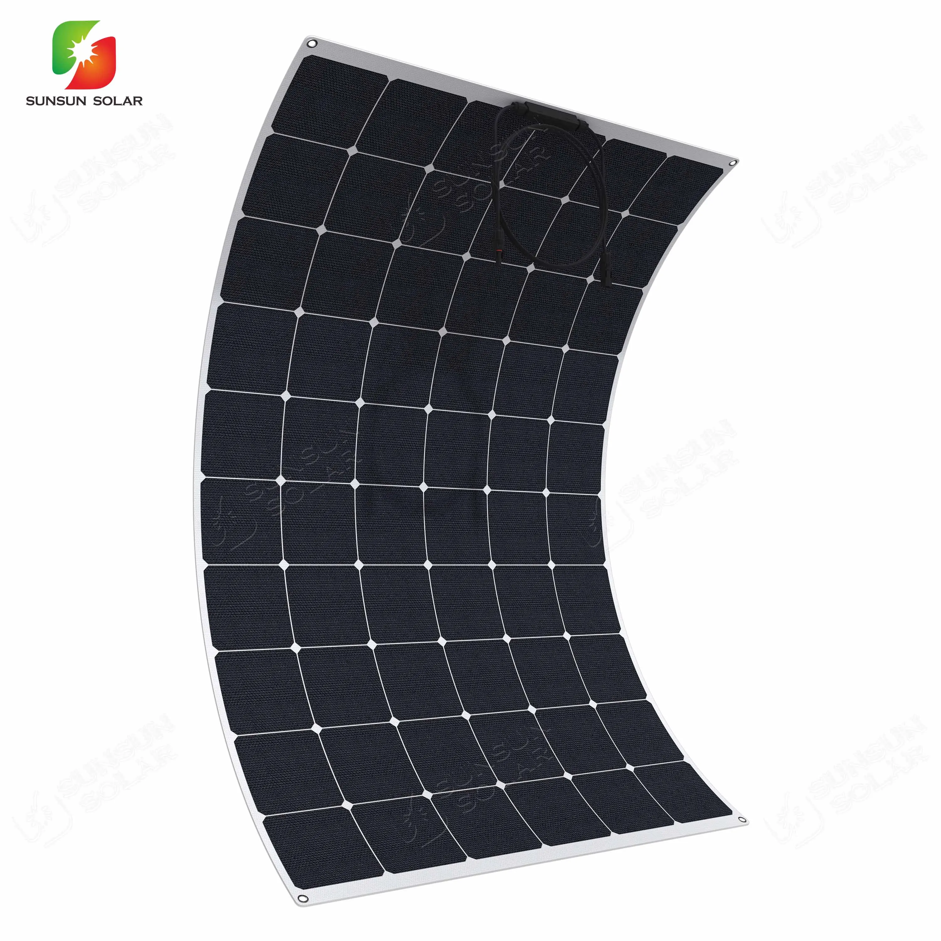  Полугибкая солнечная панель для кемпинга Rv Marine ETFE/PET 12 В 24 в 200 Вт Sunpower