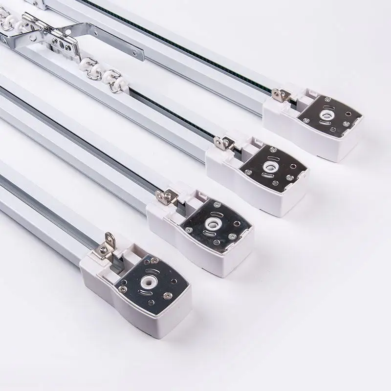 Aluminium Automatic Electric Motorized Curtain Rail Track System Silent Electric curtain motor guide rail