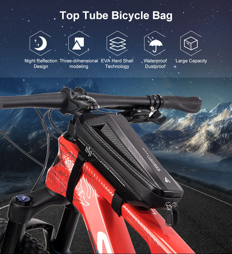 MLD 2021 Hot Sale Waterproof Bicycle Mobile Phone Installation Bag Front Tube Rack Riding Bag Bicycle Mobile Phone Bag