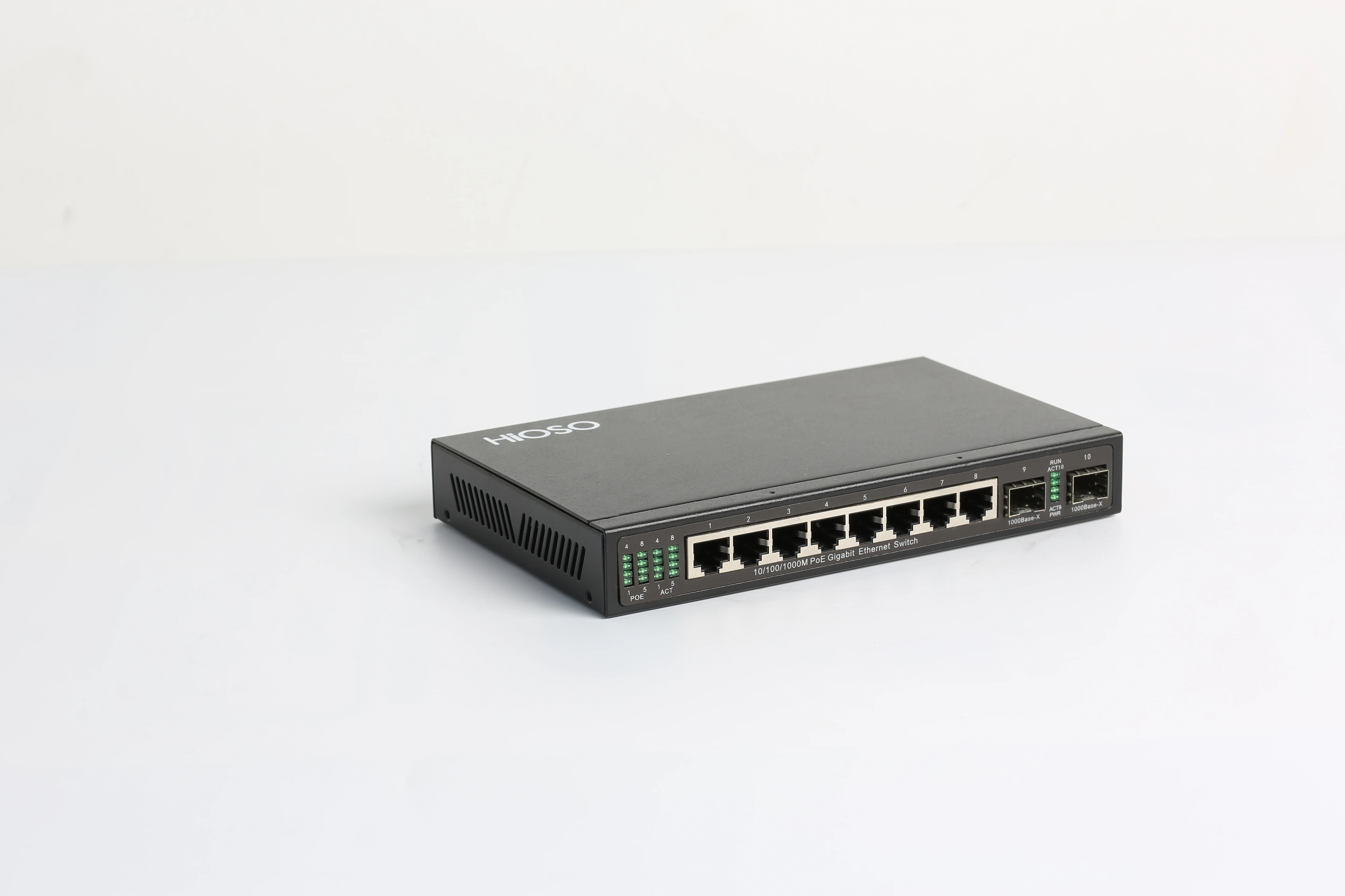 8 Port PoE Ethernet 2 port Gigabit Uplink networking Switch Built-in power supply AC110V/220V 270W POE switch