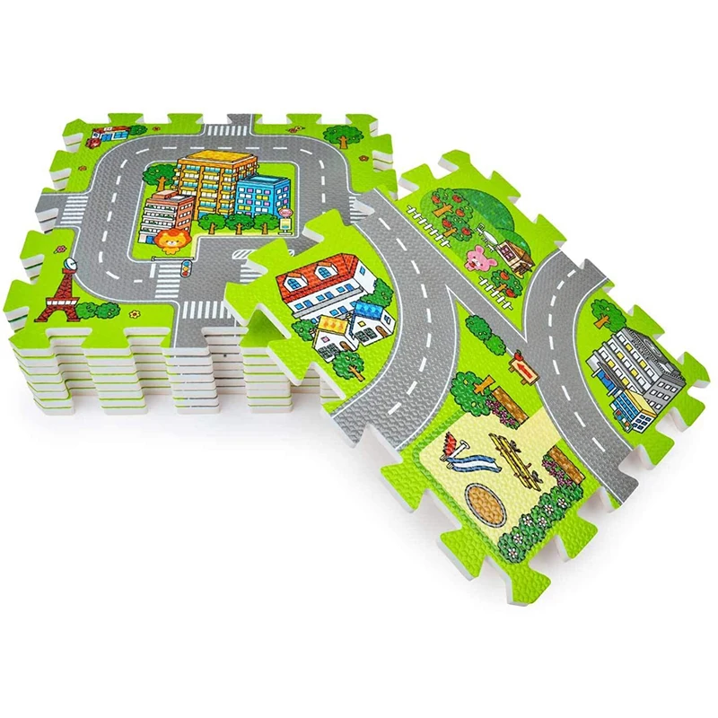 ITERLOCKING EVA PLAYMATS CITY ROAD EDUCATIONAL FOAM PLAY MATS