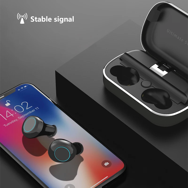 Bluetooth 5,0 True беспроводные наушники СПЦ Встроенный микрофон беспроводной водонепроницаемый стерео наушники