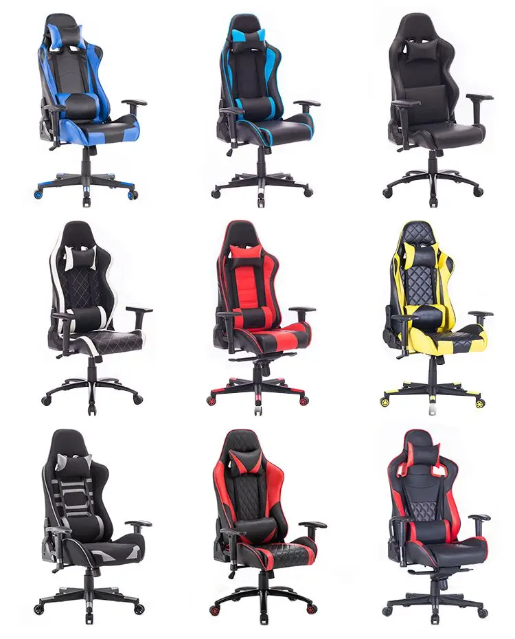 Hot Sale Custom Pu Caster Moveable Home Chair Gamer Used Racing Leather Gaming Computer Chair