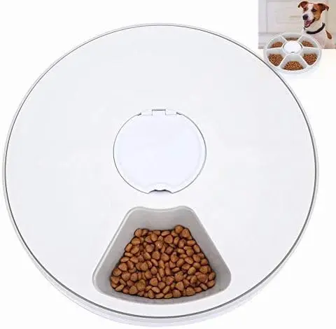A mazon hot Auto Smart Electronic Adjustable Five Meal Tray Dispenser Timed Slow Food Water bowl Dogs Cats Automatic Pet Feeder