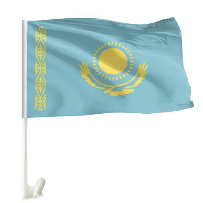Customized Kazakhstan German India Philippine Event car flag window customization event poles with car flag pole