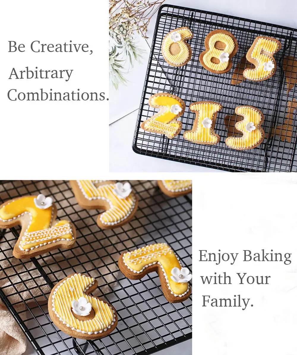 Формочки цифры 3 дюйма 9 шт. желе Fondant (сахарная) набор из быстрорежущей инструментальной стали нержавеющей большое количество