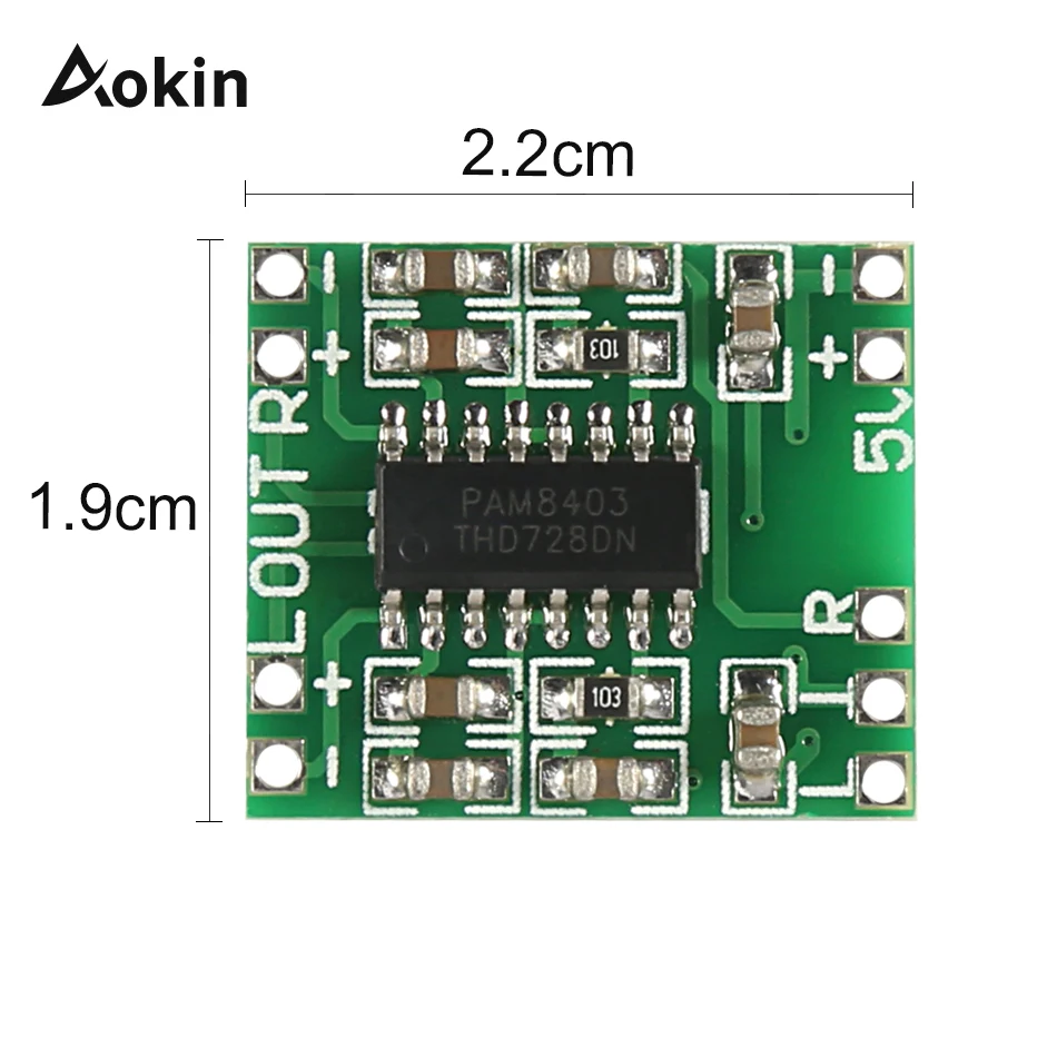 PAM8403 Micro Digital Power Amplifier Board 3Wx2 Imported PAM8403 Chip Sound Quality Micro Digital Power Amplifier Board