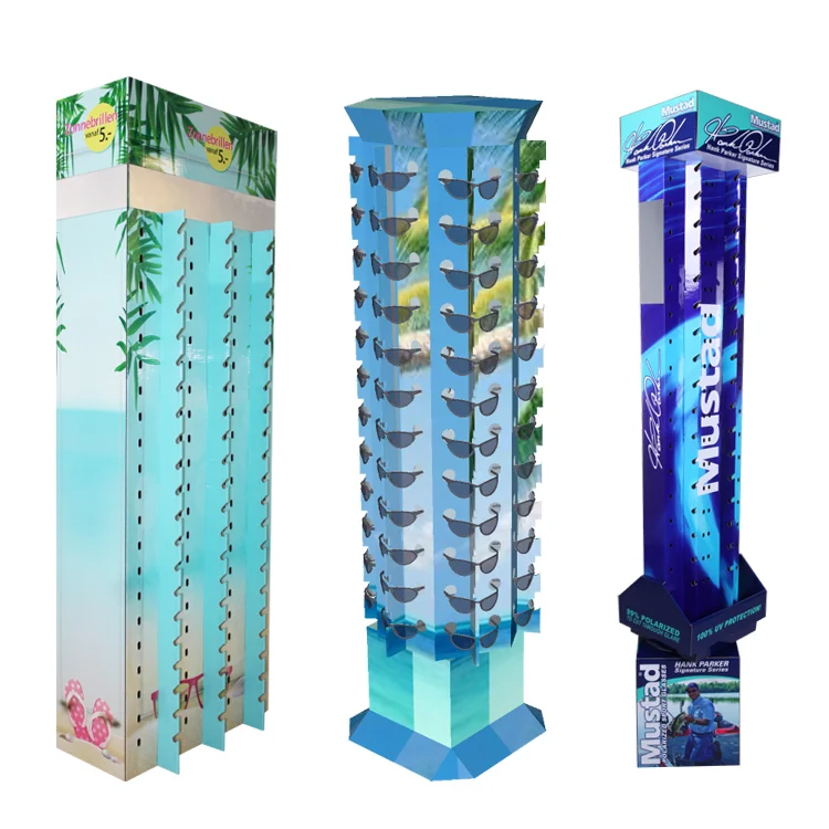 Shopping Mall Modern Design Advertising Cardboard Material Paper Counter Display Sunglass