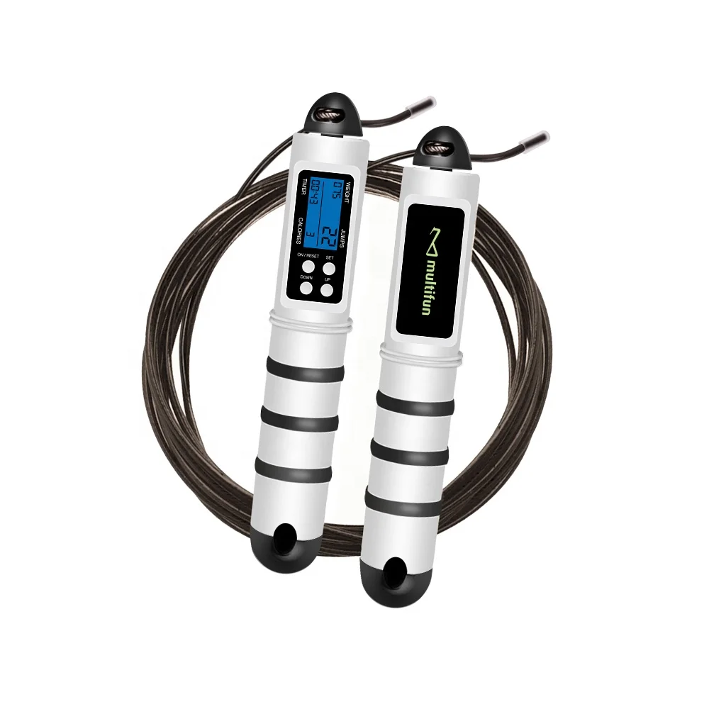 2021 hot sale fitness training skipping rope adjustable electric skipping bluetooth smart skipping rope