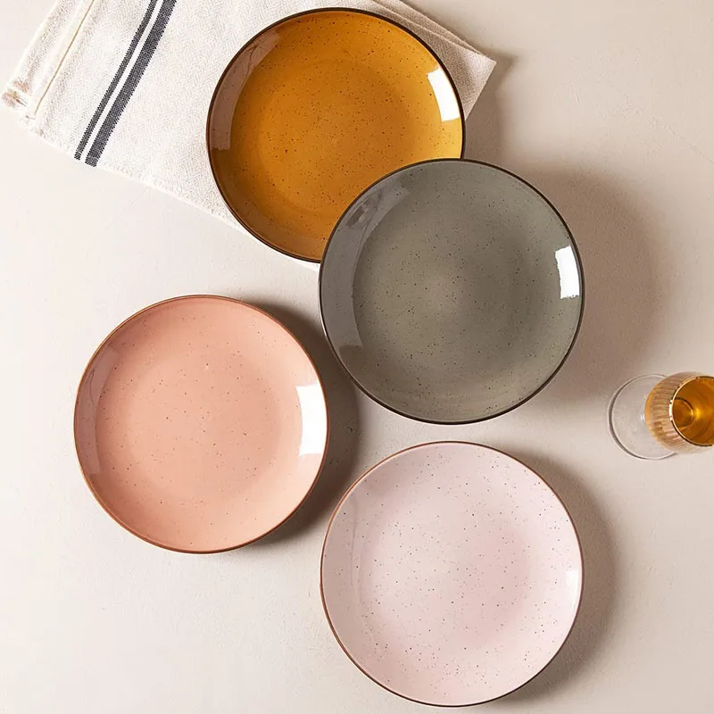 cheap colorful italian hand painted pink luxury ceramic porcelain wedding dinner charger plate set in bulk for restaurant