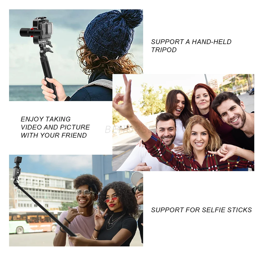 Sport Camera Cold Shoe Led Fill Light Bracket Holder Replacement Metal Frame With Mount Camera Accessories For Gopros11 10 9