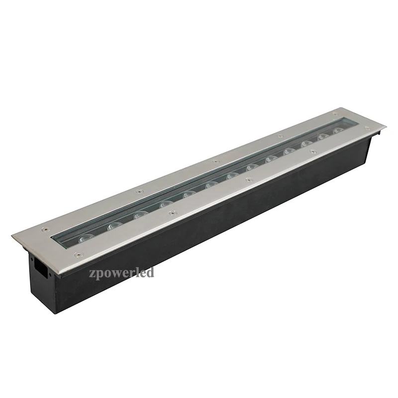 IP67 Wall Washer Linear Recessed Buried Lamp 9w 18w Customize Size 60CM Long Underground LED Light