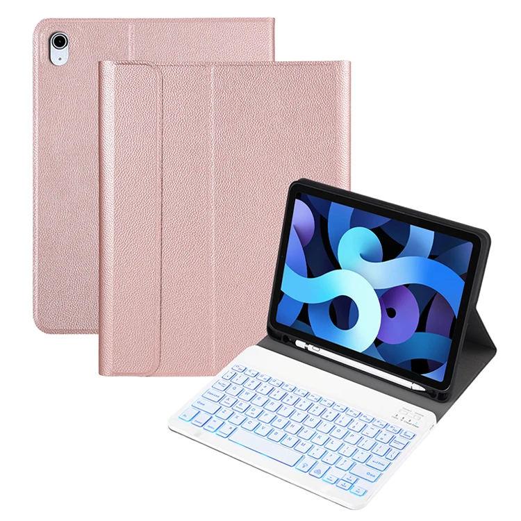 Умный чехол для планшета, Чехлы для iPad Air 4 10,9 2020, чехол с клавиатурой и держателем для карандашей