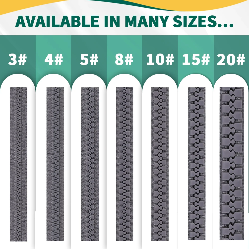 Custom Size Color Long Chain Plastic Zipper Rolls For Clothes Bag A Grade Pom Injection Resin Zippers Factory Higher Quality