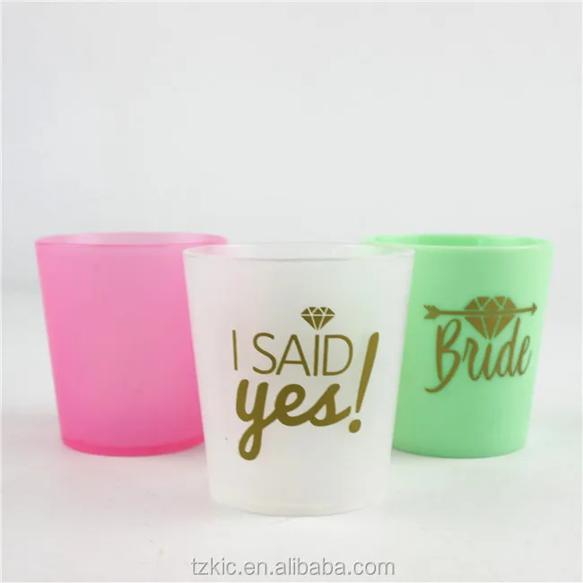 1.5oz plastic frosted shot glass