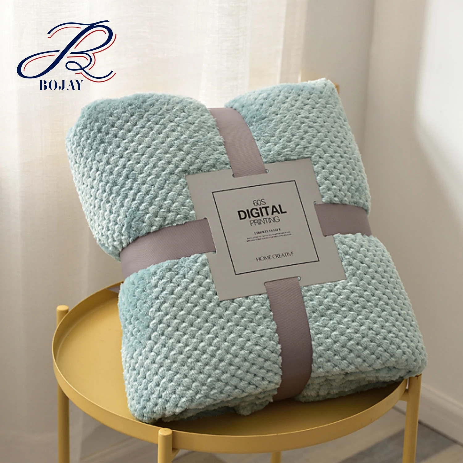 Bojay High Quality Blanket Quilt Winter Thickening Warm Double Layer Coral Flannel Bedspread Blanket