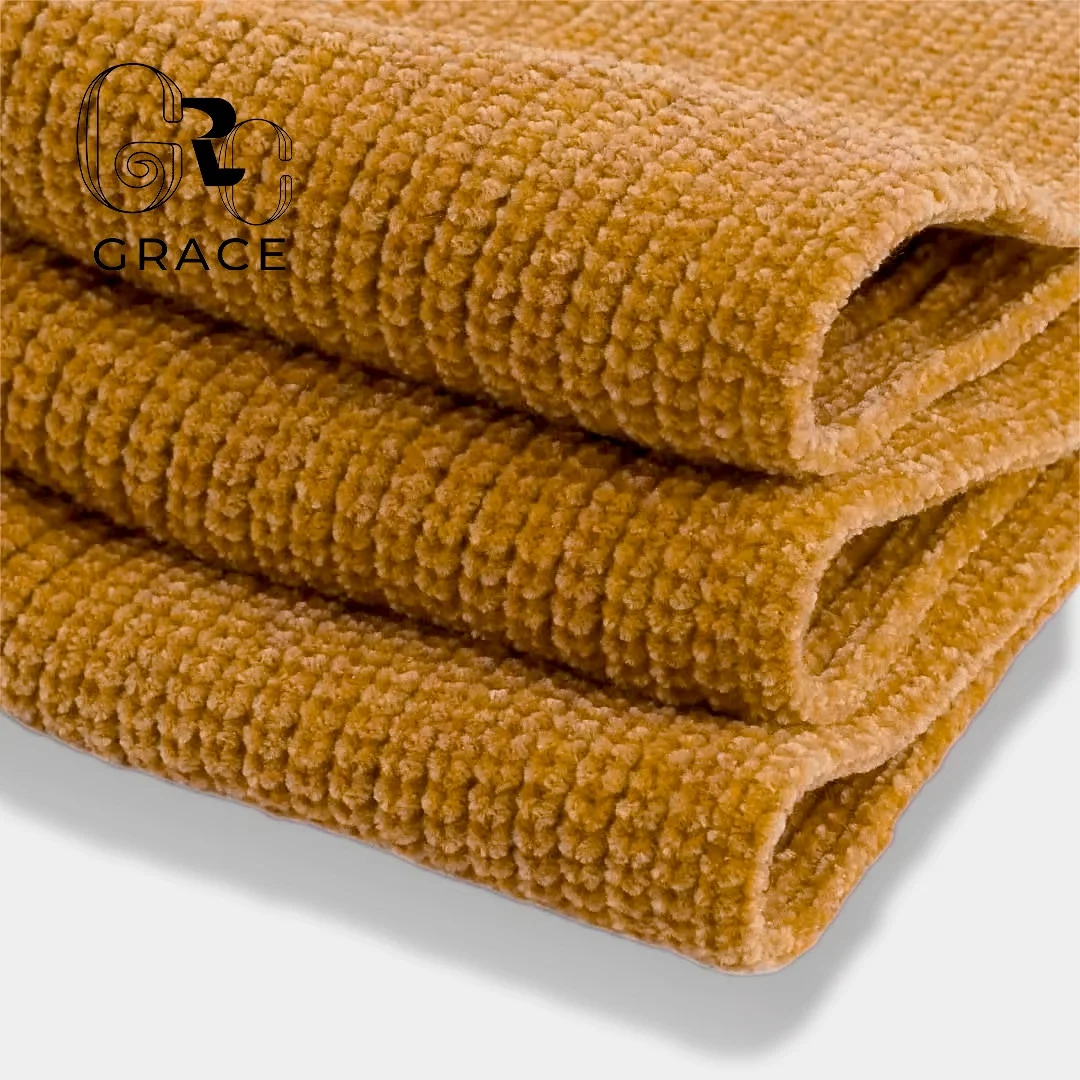 Colorful Velvet Fancy Yarn cone Polyester Blended Thread For hand embroidery Semi Dull Chenille Yarn