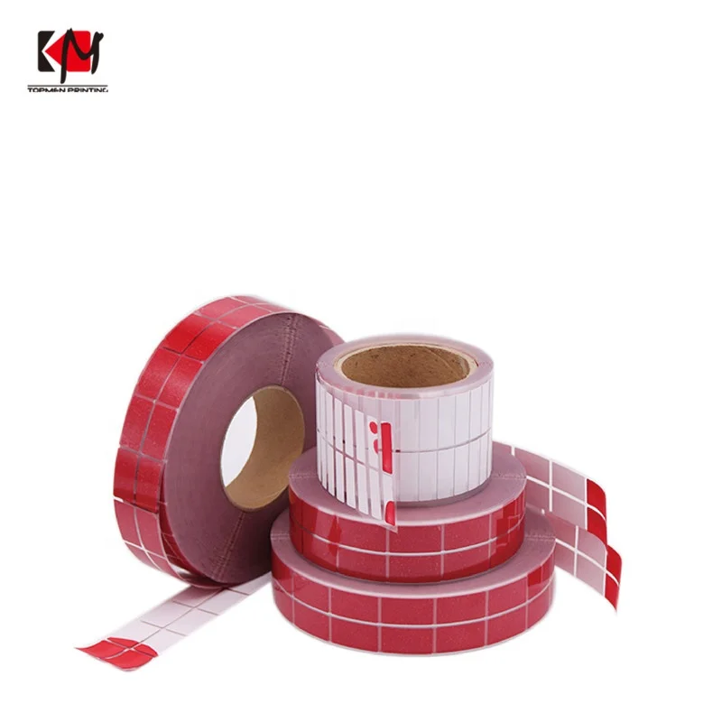 Custom Water Sensitive Label sticker Touch Water Turn Red Label Security Label Sticker