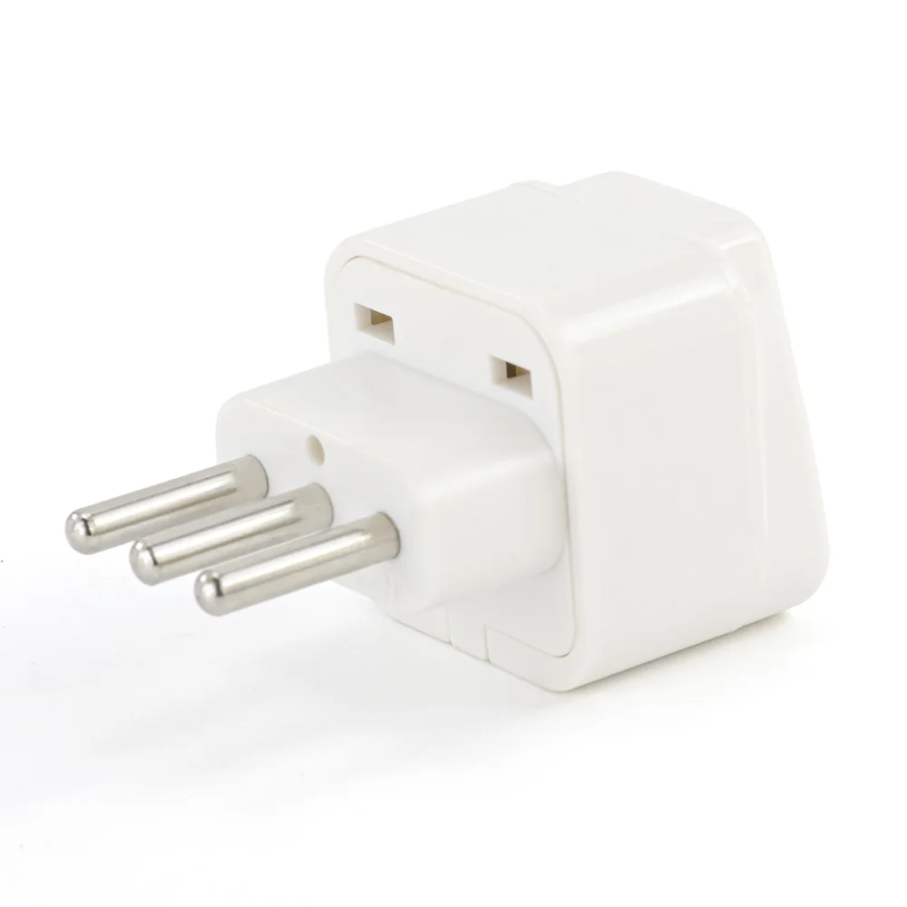 Italy 3 pin round pin plug adapter universal to Italy travel adaptor 220v to 110v  conversion plug