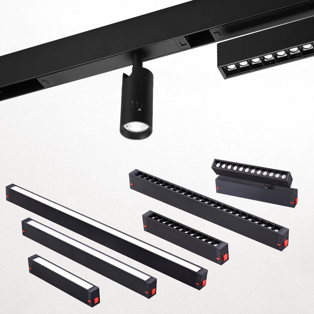 LED Rail Lighting 3000K 4000k 6000K 7W 9W 16W Magnetictic Track Light Zoommable Beam 15-90d