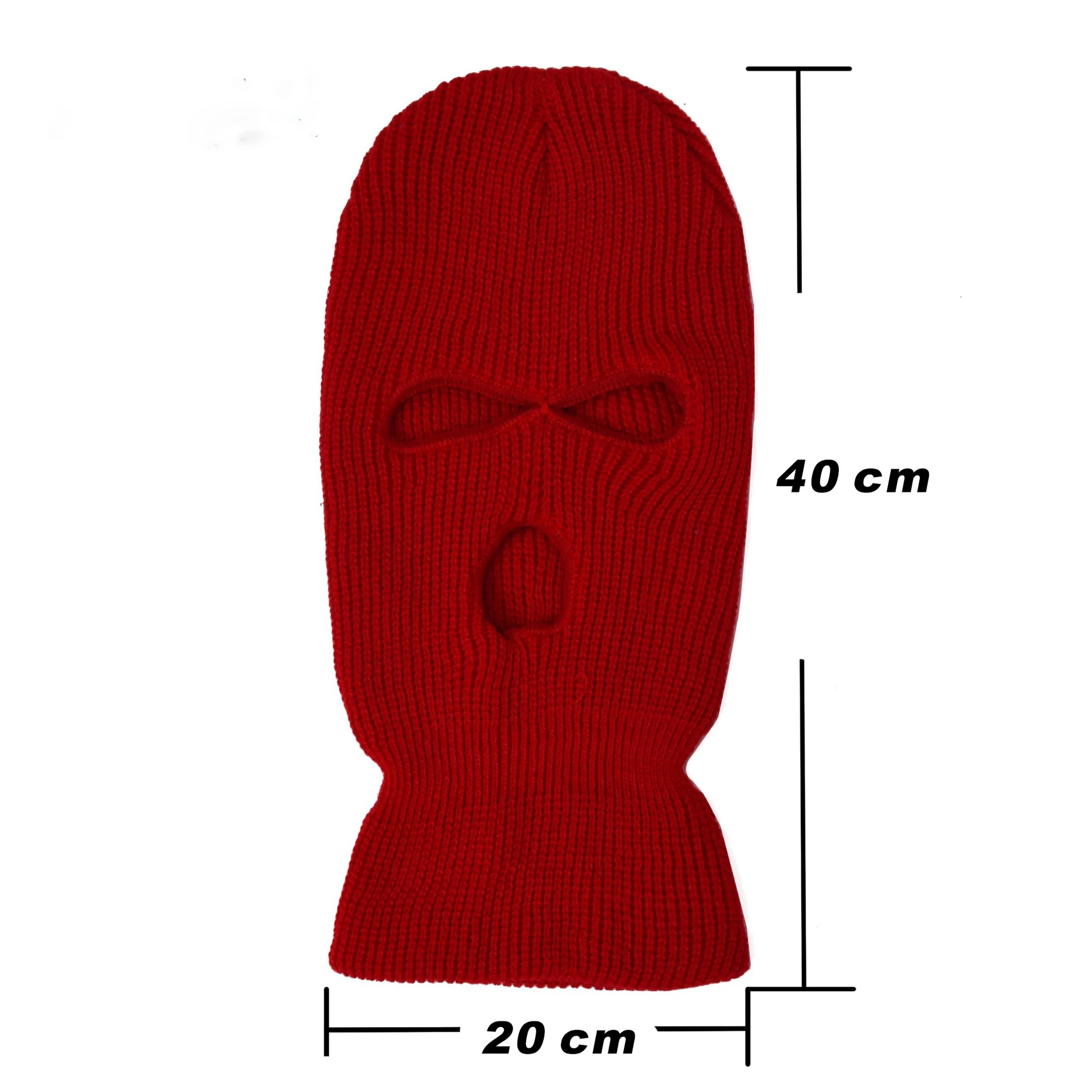 RTS Wholesale Vintage Acrylic Knit Full Face Cover Ski Mask 3 Hole Balaclava Hats With Custom Logo Outdoor Cycling Winter Hats