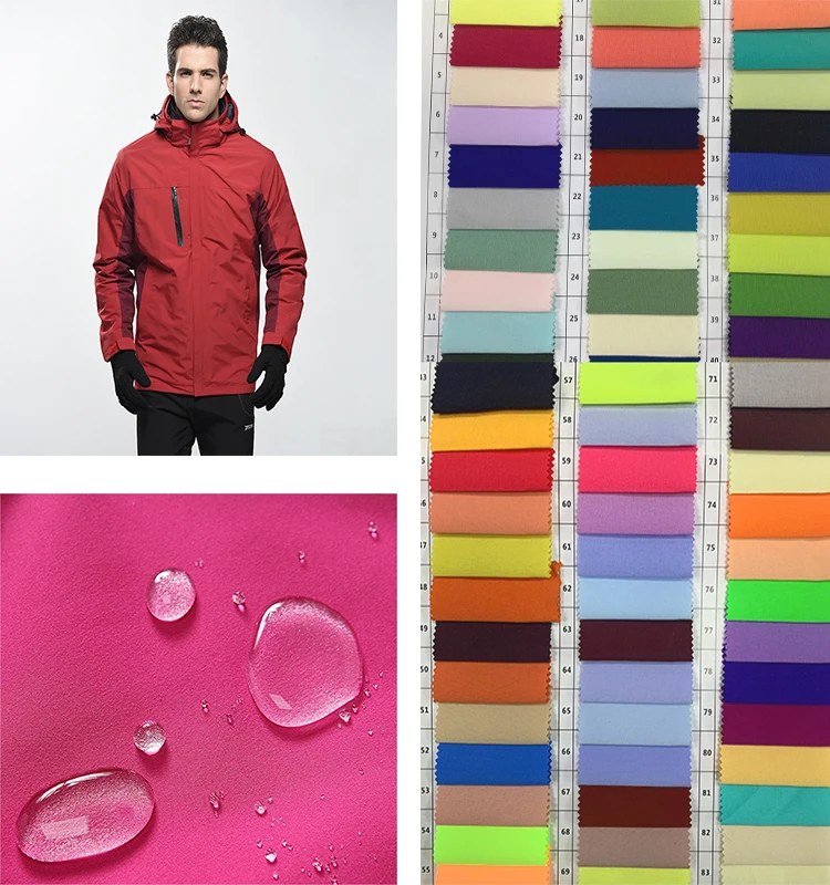 Polyester waterproof 4 way stretch fabric bonded with TPU film back polar fleece fabric for softshell