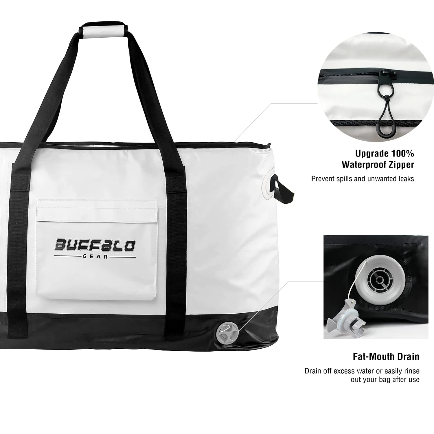 Buffalo Gear 40in 100L Bag Insulated Larger Leakproof Fishing kill Keep Ice Cold Fresh Portable Custom Fish Cooler Bag
