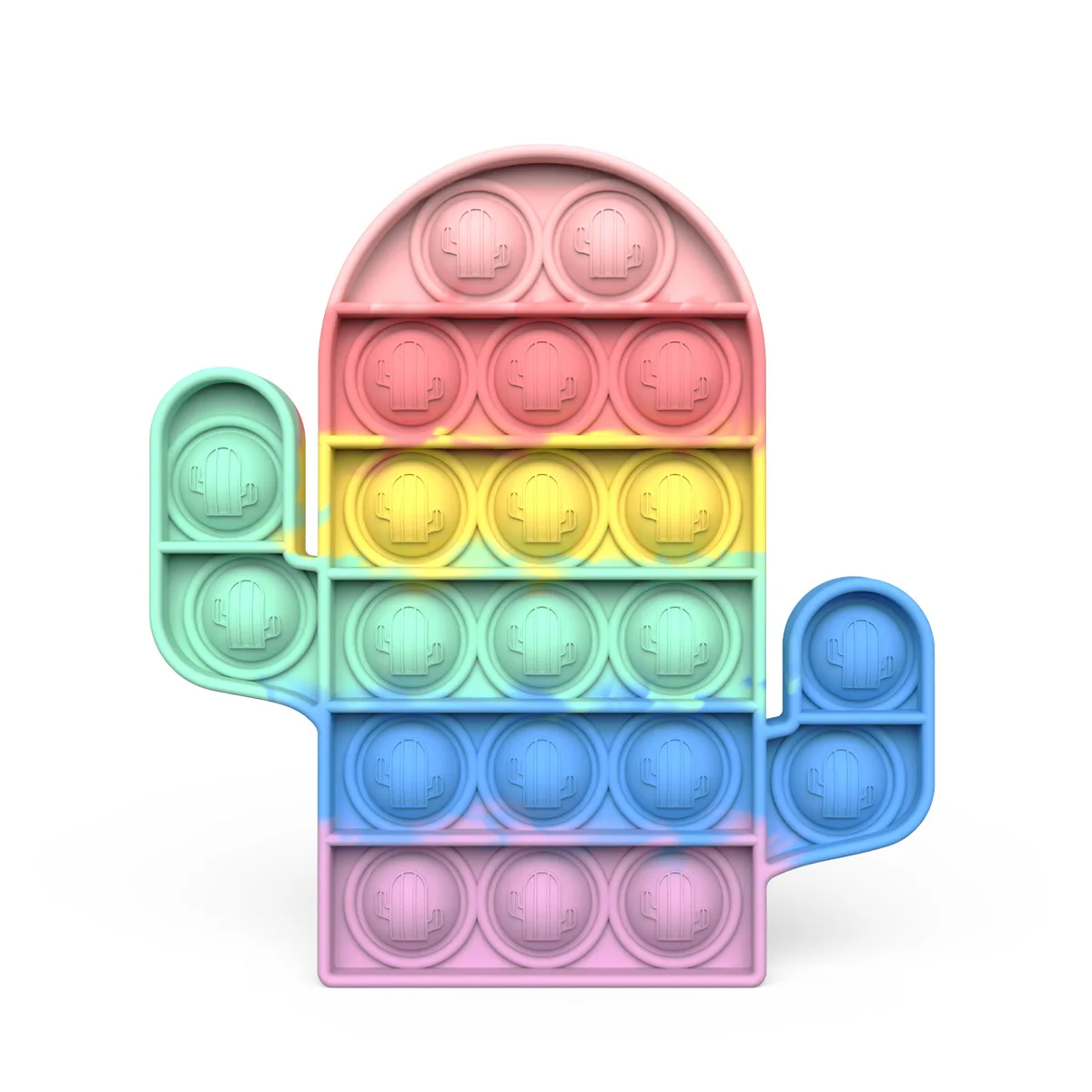  Rainbow Bubbles Popping Fidget Sensory Toy a Loud Side and Quiet to Push Autism ADHD Special Needs Stress reliever