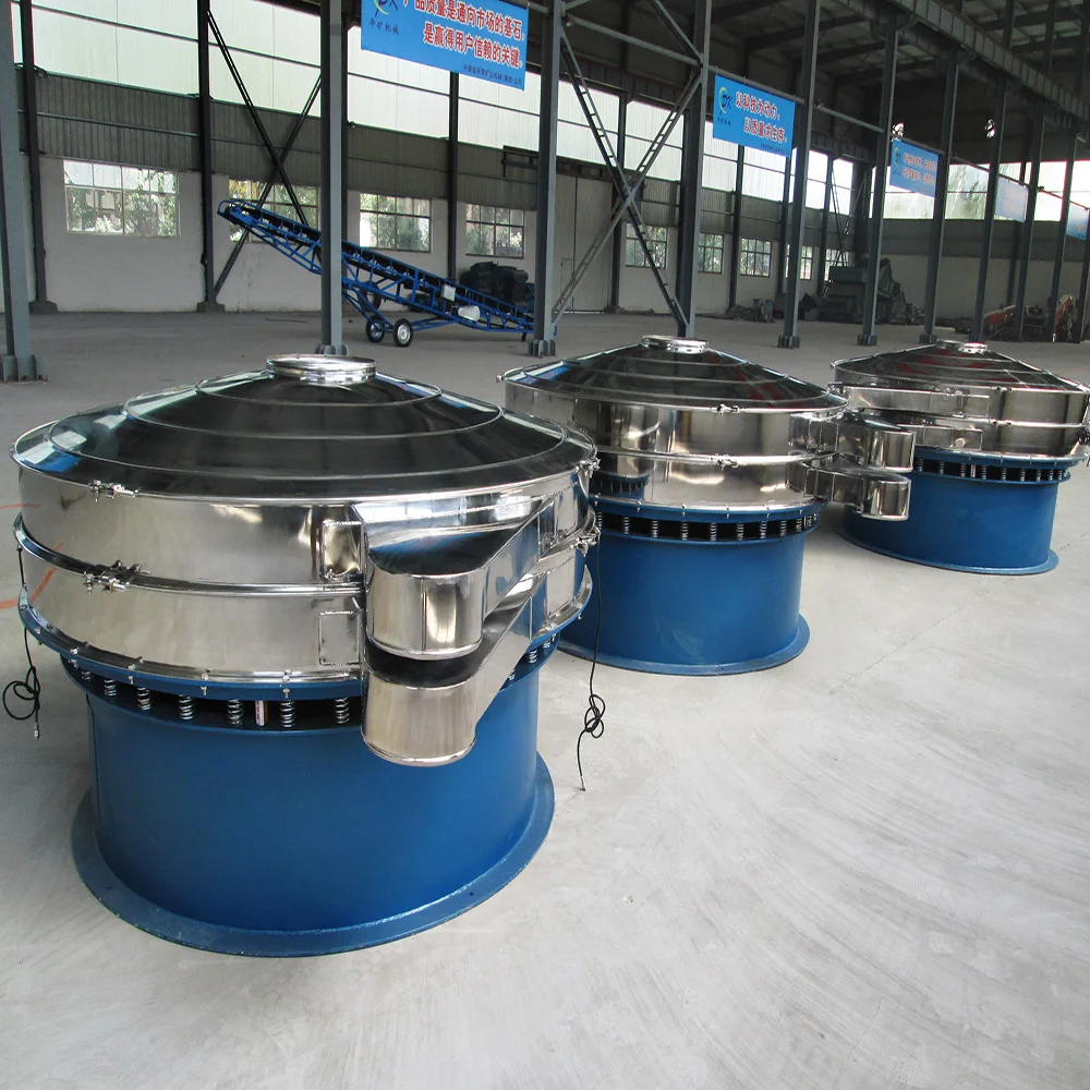 Round rotary grain cassava milk pellet granule corn cocoa wheat flour food spice powder vibrating sifter sieve screen machine