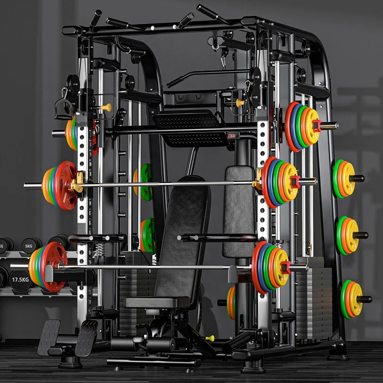 Smith Machine Large Comprehensive Home Fitness Equipment Commercial Combination Set Multi-Function Station Gantry Fly Squat
