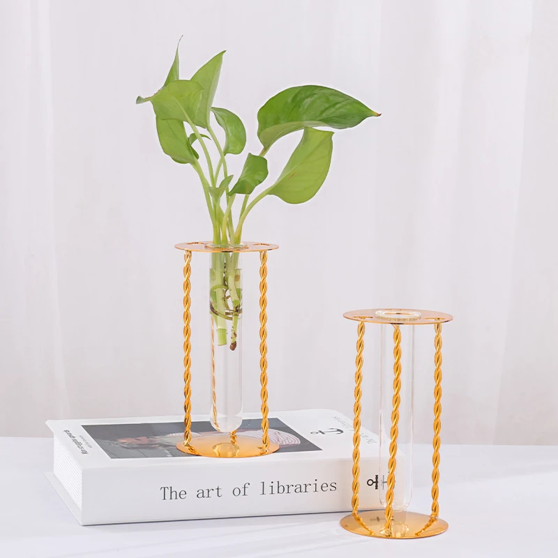 Creative aquatic plant container ornaments office desktop green radish hydroponic glass vase simple and modern