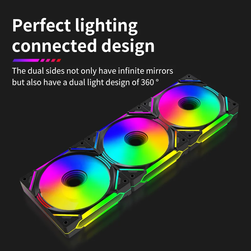 Factory DC 12V RGB Fan High Speed RPM RGB Cooler Computer Case Cooling Fan for Gaming PC