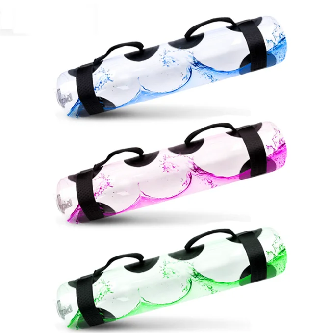 Semi Transparent Translucent Black Custom Logo Weight Lifting Outdoor Pvc Water Dumbbell Sandbag Fitness Power Aqua Bag