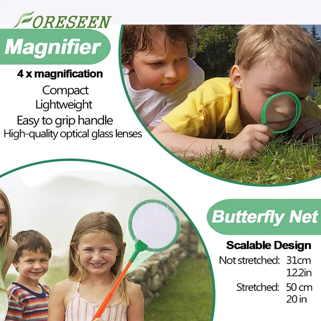 Предвиденный amazon Набор детских игрушек для исследования на открытом воздухе Бинокль фонарик компас увеличительное стекло свисток