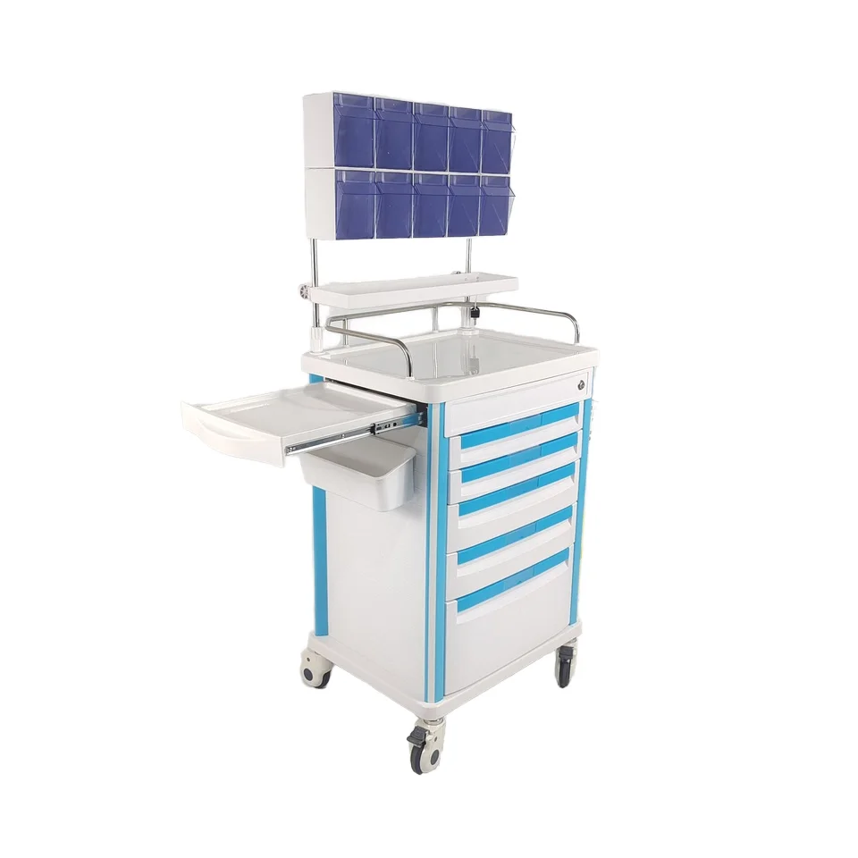High quality ABS rescue medicine delivery vehicle with medicine lattice multi-function medical cart