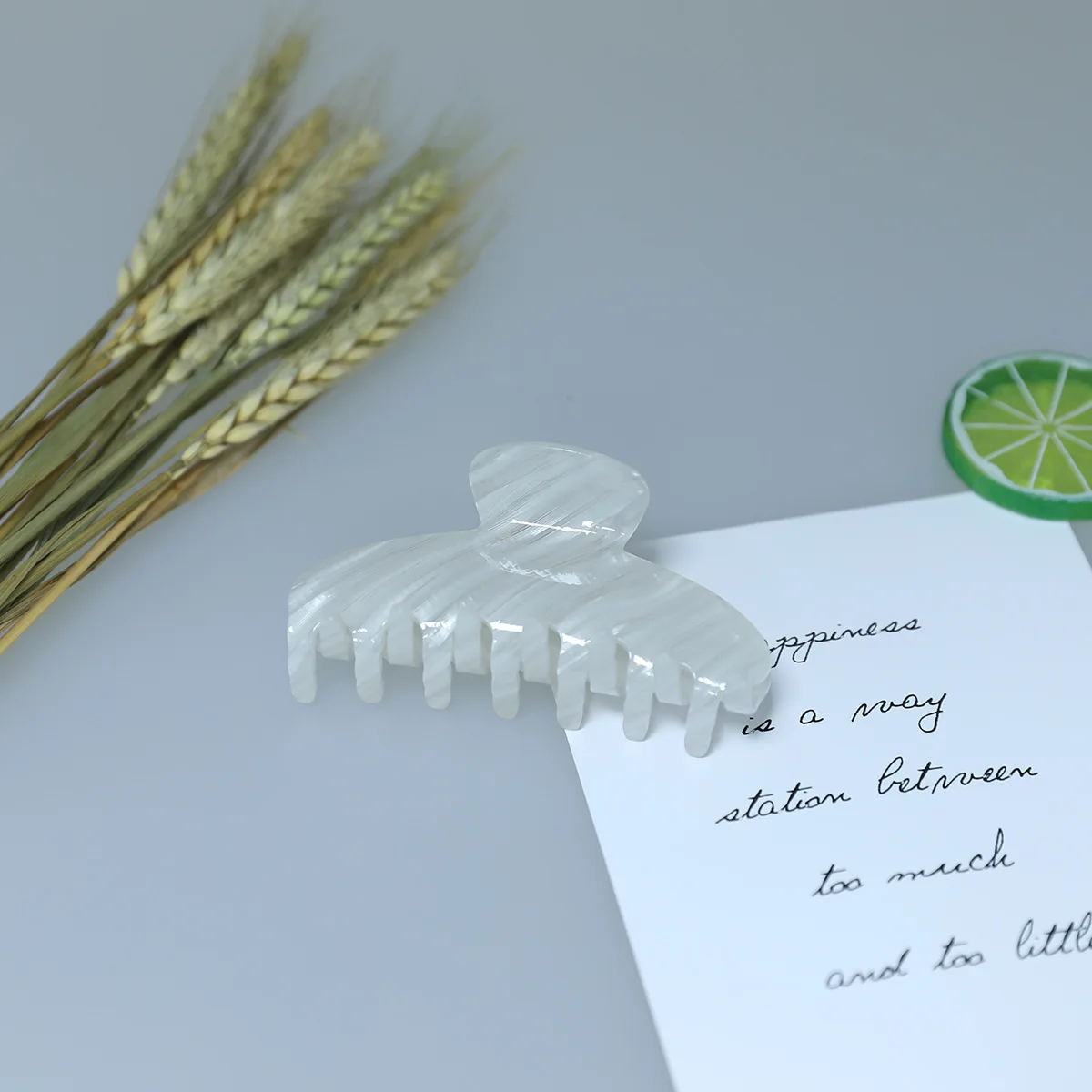 Custom 2022 high quality cellulose acetate 10cm hair clips claw striped thick hair clip claws for women