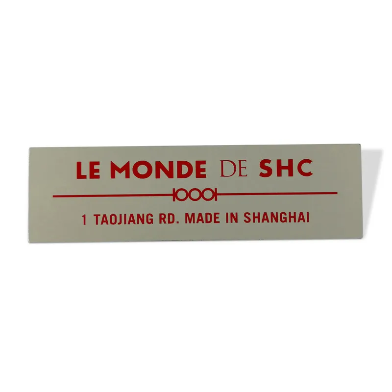 
Discount brushed aluminum faceplate brand nameplates silk screen printing aluminum plate metal nameplate 