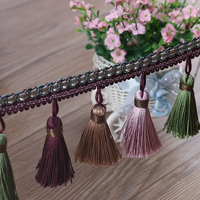 Wholesale Home Decor Wood Beaded Fringe TRIM  For Decorative Curtain & Table cloth