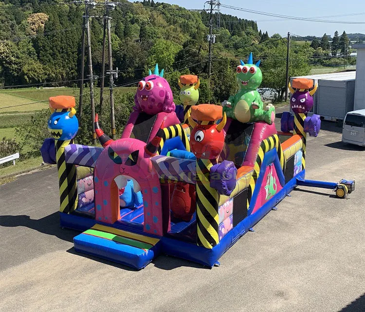 Commercial wholesale playground kids commercial bouncy castles mini bounce house inflatable obstacle course